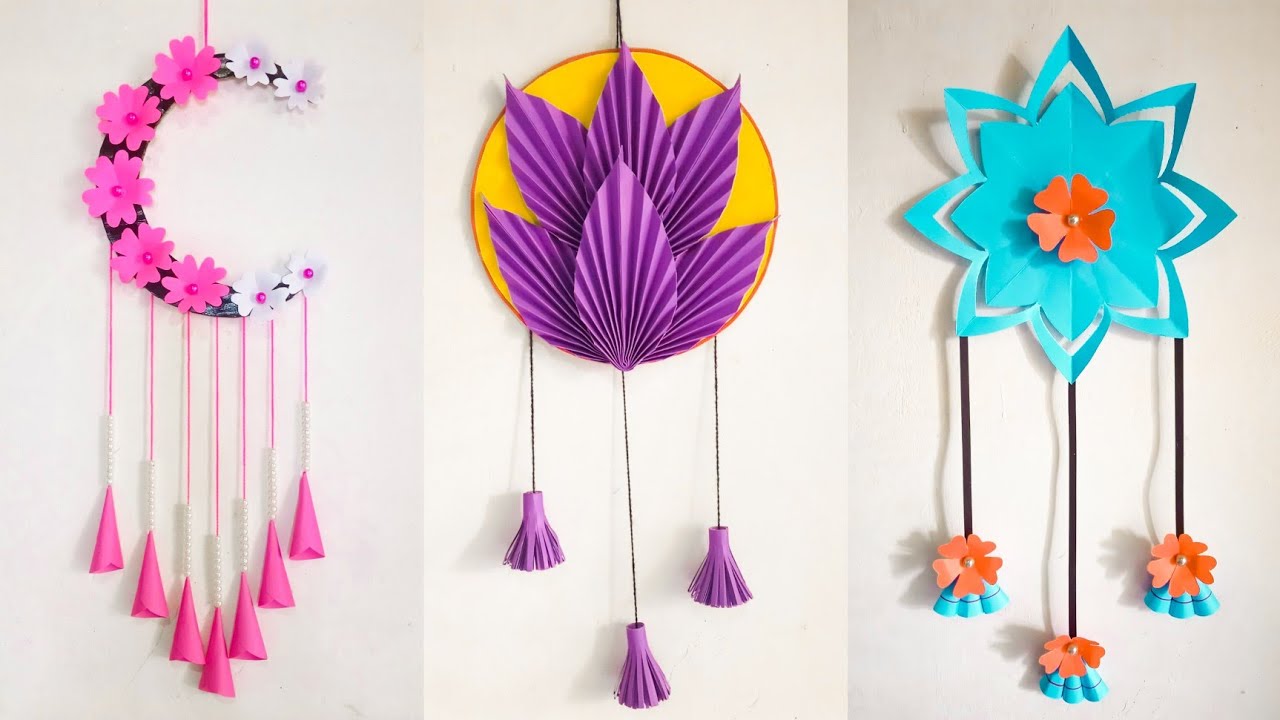 DIY Wall Hanging Tema Tumbuhan dari Karton dan Benang Sisa